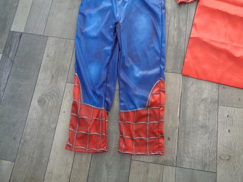 spiderman dressing up bundle-7-8 years- all in 1 suit (bnwt) 2 masks+cape - Picture 5 of 10