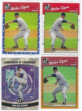 2023 Donruss Retro Parallel & Locked & Loaded Nolan Ryan Rangers P 4 Card Lot