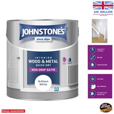 Interior Satin Paint - Brilliant White, Quick Dry, 2.5L for Radiators & Doors