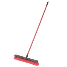 LIBMAN Push Broom with Resin Block - 24" - Medium-Duty Bristles Lot of 4