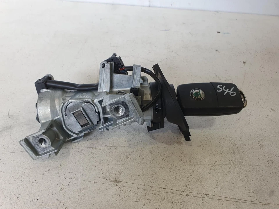 SKODA SUPERB IGNITION W/ KEY 3T 1K0905851B, 03/09-12/15  - Image 3 of 4