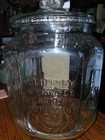 Antique PLANTERS Mr. PEANUT Pennant 5 cent JAR Candy Store With Label  — photo 5