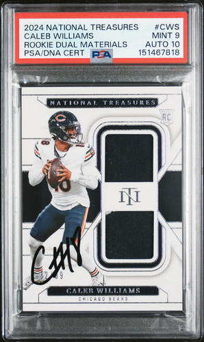 Caleb Williams #10 2024 Panini National Treasures Rookie Dual Materials card