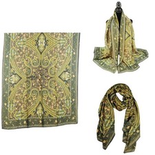 Women 35"X78" Oblong Silky Satin Scarf Shawl F11-13