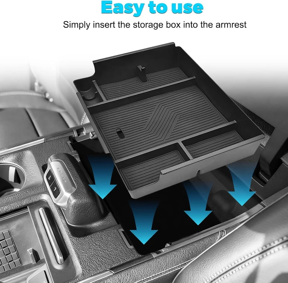 Center console organizer compatible with 2025 Ford Expedition - ABS material Foto 2 de 4