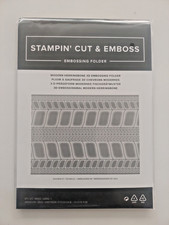 Stampin Up Modern Herringbone 3D embossing folder NEW crafting