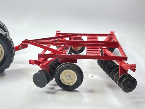 VTG Metal 8" Farm Tractor ERTL Stk# 415 International Harvester Lot 4 Disc Harro - Picture 18 of 24