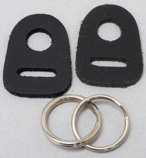 Leather Camera Strap Protectors with Split Ring Connectors