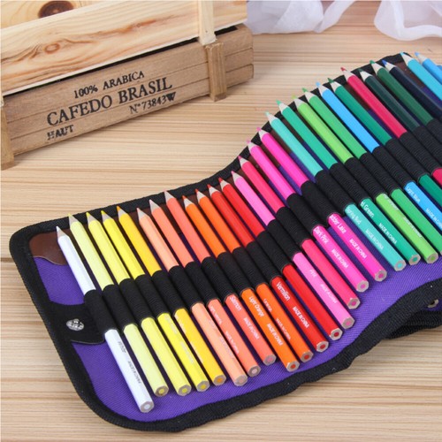 50 Pcs Buntstifte Student Bunte Bleistifte Mit Tasche Segeltuchtasche - Bild 6 von 12