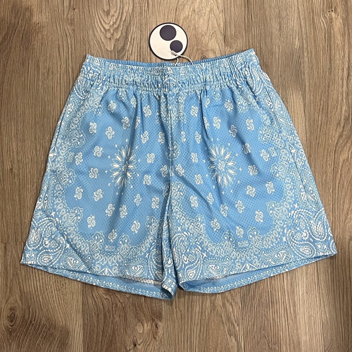 パンツ BRAVESTSTUDIOUS PAISLEY SHORTS Size L- Bravest Studios Paisley Shorts Light Blue DEADSTOCK