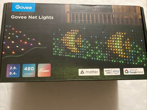 Govee Net Lights 2.8ft X 9.4ft RGBIC 480 LED Beads. Open-Box