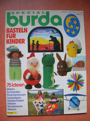 Burda Basteln für Kinder Nr. M2018 Malen Schneiden Drachenbauen Laubsägen Häkeln