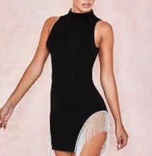 house of cb black mini dress