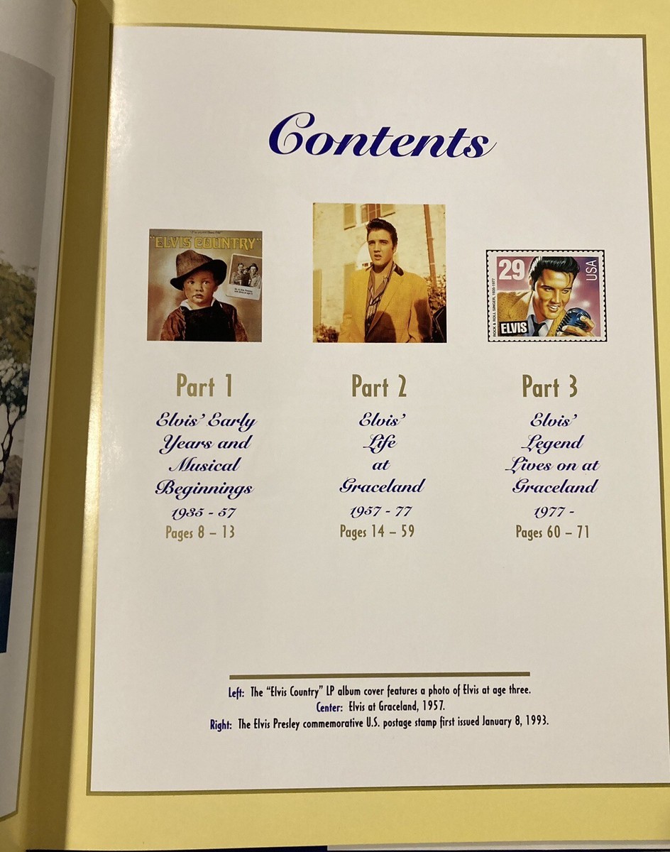 Vintage ELVIS PRESLEY'S GRACELAND The Official Guidebook HC with