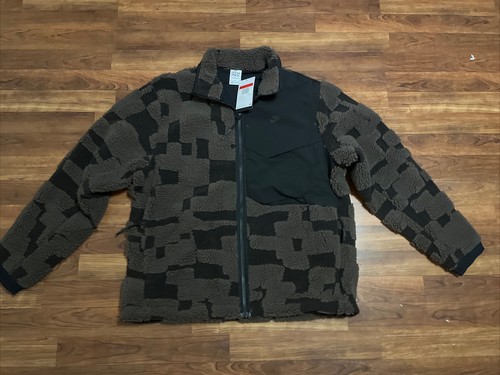 Nike Therma-FIT Tech Pack Sherpa Jacket Brown/Black (L) DD6632-013 Retail $170 | eBay