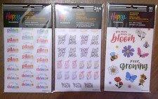 3 NEW HAPPY PLANNER sticker pack PLANNER ESSENTIALS HAPPY BRIGHTS ALL THE THINGS