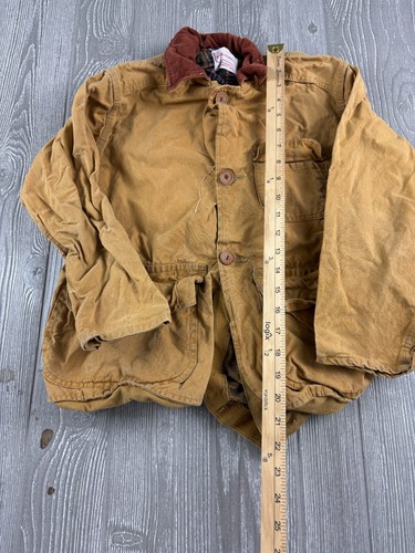 Western Field Boys Barn Coat Tan Outdoors Vintage chore hunting jacket - Picture 6 of 9