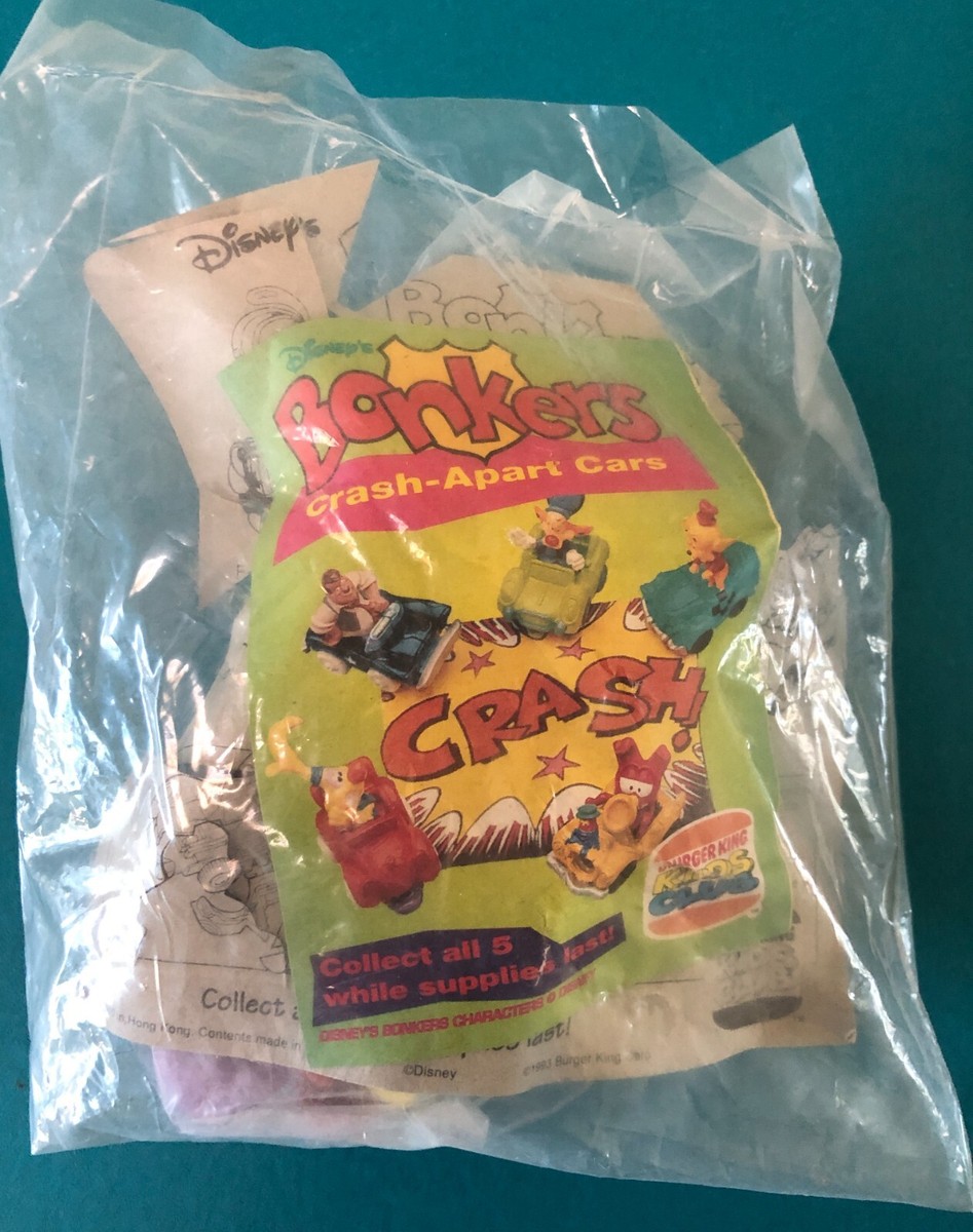 Bonkers Crash-Apart Cars 1993 Burger King Kids Meal Toys NEW