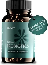Bioma Probiotics Dietary Supplement for Digestive & Gut Health 60 Caps Exp 12/26