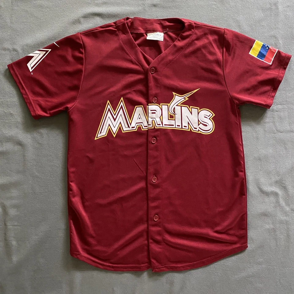 Martin Prado Miami Marlins Mens Jersey Small Maroon MLB Venezuelan Heritage - Image 2 of 4