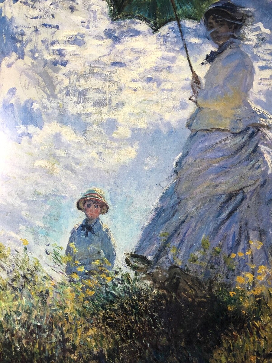 Claude Monet Woman with a Parasol-Madame Monet and her son