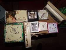 Assorted Costume Jewelry Lot 7 Necklace Bracelets Earrings rings 10 boxes