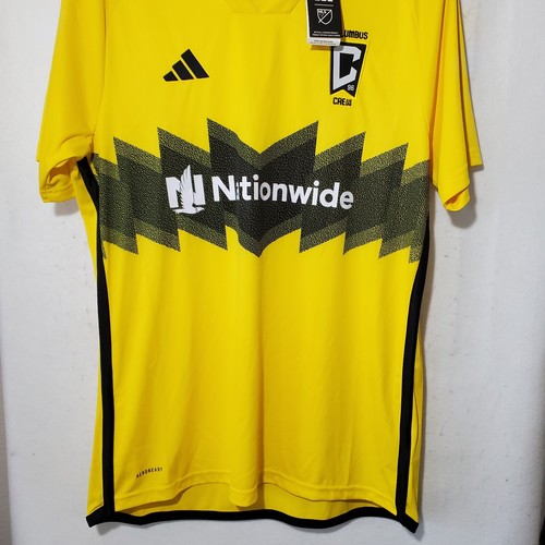 Columbus Crew Jersey Men’s Large 2025 Adidas Authentic Home Yellow MLS NWT - Picture 3 of 13
