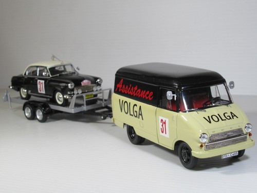 Assistenzset Maßstab 1:43, Opel Blitz Van, Gaz M21 Wolga Rallye Auto & Anhänger - Bild 5 von 24