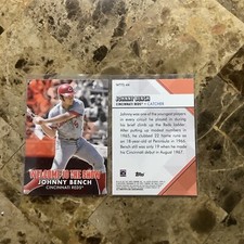 2022 Topps Baseball Welcome to the Show # WTTS-44 Johnny Bench P2