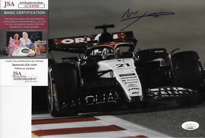 Autographed Formula 1 Alpha Tauri Nyck De Vries 8x10 Photo 3 2023 Original w JSA