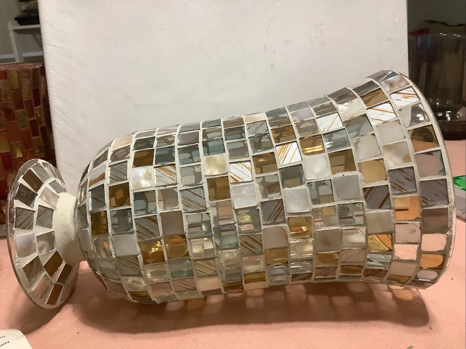 Mosaic Style Or Cans Holder Stands 9 In Tall - Image 4 of 4