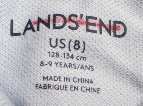 LANDS END 3 Blue School Uniform Adaptive Short Sleeve Mesh Polo Dresses Girls 8 - Picture 10 of 11
