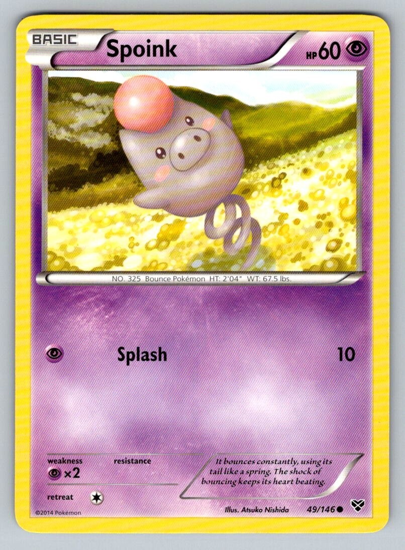 2014 Pokemon XY Base Set NM Spoink 49/146