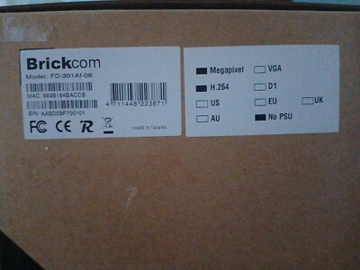brickcom Fd301-Af 3M Hdtv H.264/Mpeg-4/Mjpeg,18Fps@2048X1536 F=4 security camera
