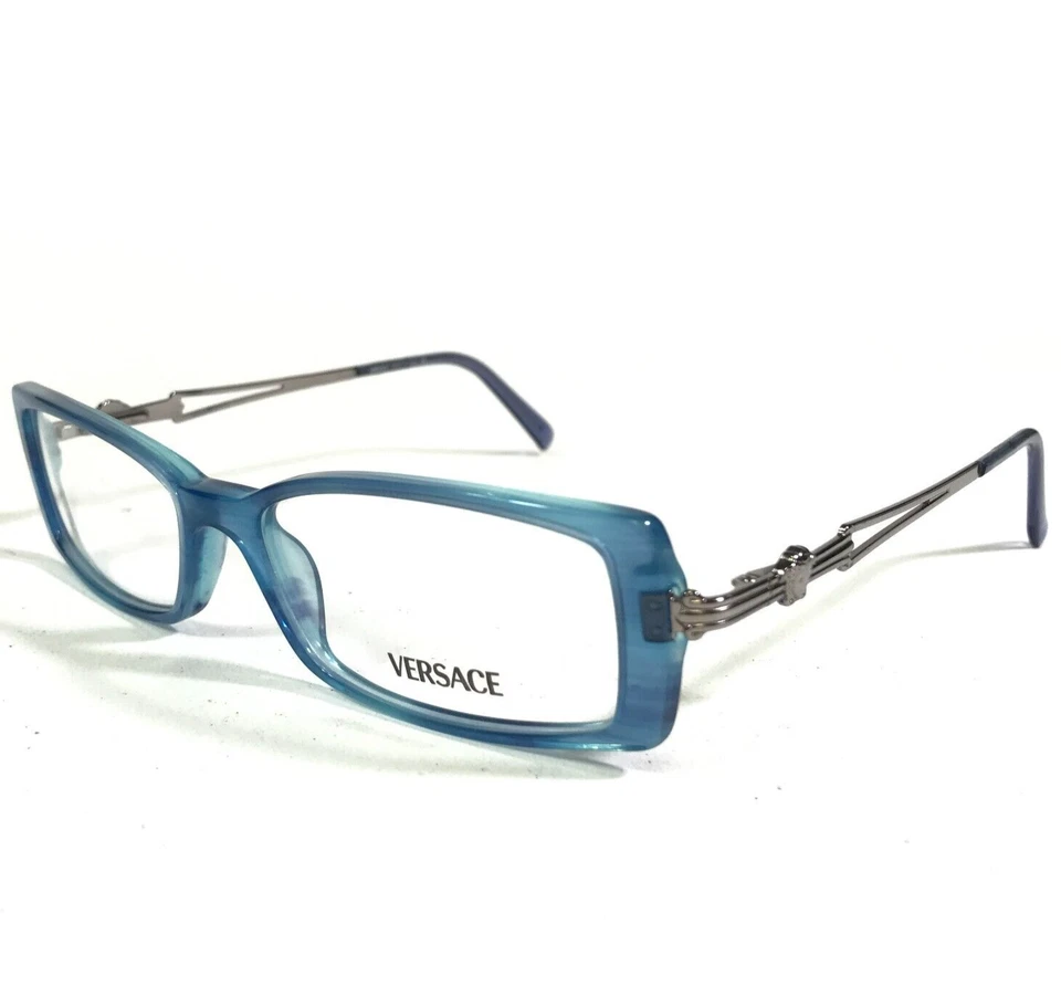 范思哲 MOD.3010 194 眼镜框透明蓝色银色长方形 52-15-130 — 第 2/4 张图片