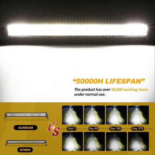Combo de luz de trabajo AUXBEAM 32" pulgadas barra de punto combo todoterreno conducción todo terreno 4x4 - Imagen 10 de 11