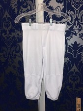 EASTON Youth PRO PULL UP Baseball Pant- White, YOUTH Large (QS21)