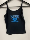 Carolina Panthers NFL Women's (For Her) Football Black Strappy Shirt Size Small