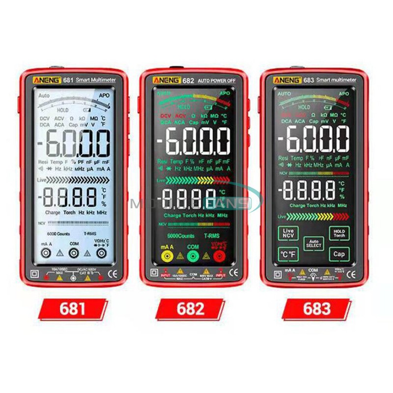 ANENG 683 682 681 Digital Multimeter AC/DC Capacitance Meter Diode Tester Tool
