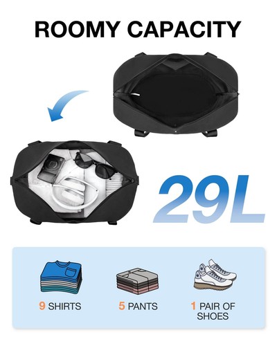 Foldable Personal Item Bag for Spirit Airlines, BAGSMART 18x14x8 Tote Travel ... - 第 5/7 張圖片