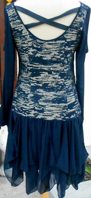 Kleid * Mode gehört dir * LMV Gr. 38 40 Mod FACETIE schwarz gold marine s/etiq