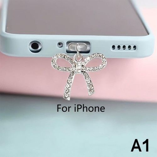 Phone Dust Plug Bow Pendant Decoration For IPhone Type-C Charging Interface - Zdjęcie 8 z 14