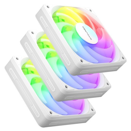 Aigo YOGO D3 120cm ARGB PWM White Fan 5V 3Pin 3-Pack - 第 2/12 張圖片