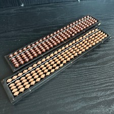 Japanese Abacus Soroban Vintage wooden hakodate kaisan 20th lot of 2