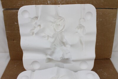 Ceramic Slip Mold 2 Piece Hummel Girl Kid w/ Umbrella & Dog Cast Casting