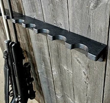 WALL GUN RACK TACTICAL 10 GUN WALL MOUNT RIFLE SHOTGUN FISHING POLE HANGER
