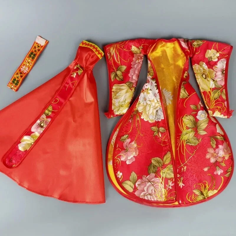 VETEMENTS Abito cosplay rosso per bambola 11 5" 1 6 costumi antichi tradizionali cinesi