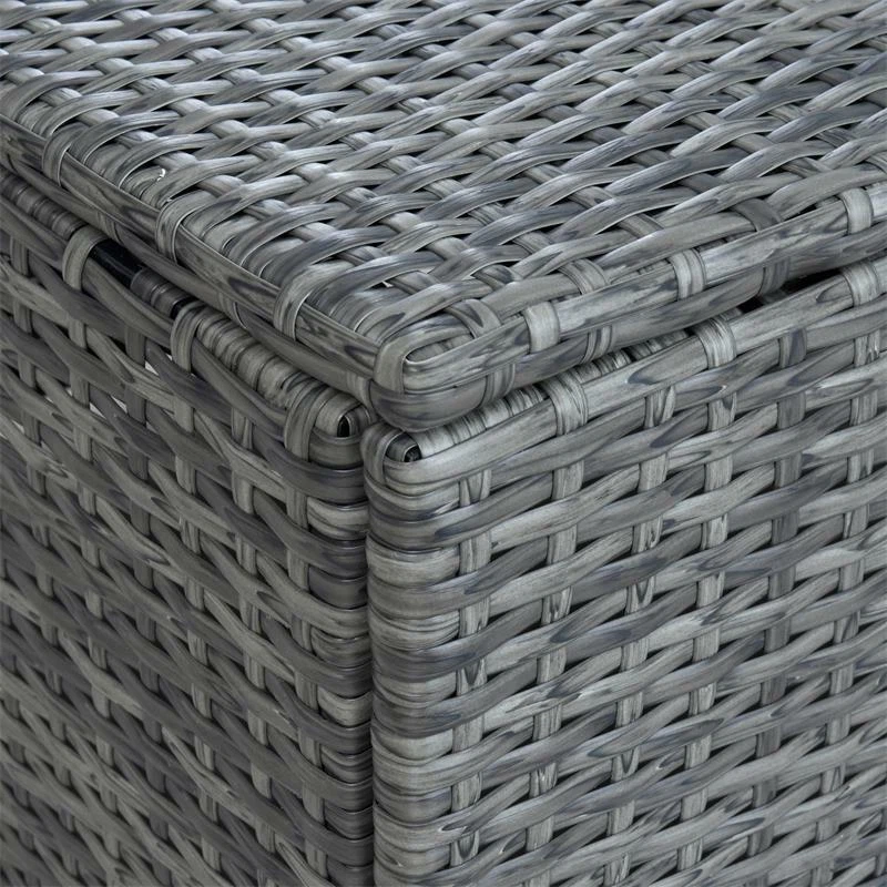 Polyrattan Hocker Gartenhocker XXL Gartenstuhl Rattan Gartenmöbel Sitzhocker - Bild 2 von 4