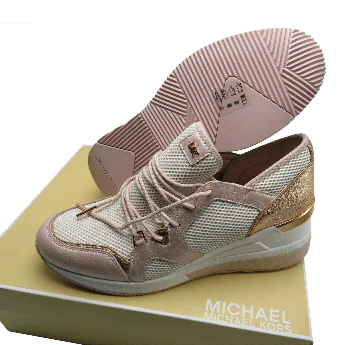 forudsætning Drik vand færge MICHAEL KORS Scout Leather and Mesh Sneaker 9.5 | eBay