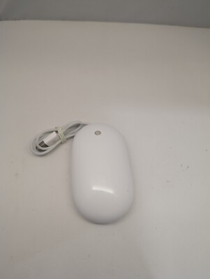 Apple A1152 USB Wired Mighty Mouse Optical Mouse White Tested Genuine